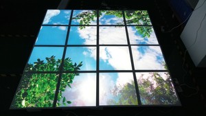 <span class=keywords><strong>Plafonnier</strong></span> <span class=keywords><strong>LED</strong></span> intelligent à intensité variable <span class=keywords><strong>avec</strong></span> cadre lumineux, ciel bleu et nuages, télécommande, application de contrôle, panneau lumineux artificiel pour la maison et le bureau - Product Image 5