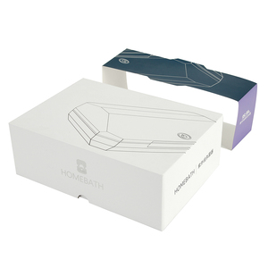 Boîte d'emballage cadeau avec couvercle réutilisable pour produits électroniques, avec insert en EVA, gaufrage, boîtes rigides recyclables, logo personnalisé imprimé - Product Image 1