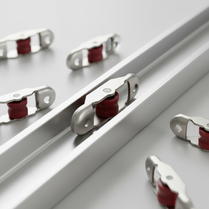 <span class=keywords><strong>Roulettes</strong></span> et quincaillerie de haute qualité en alliage de fer plaqué UPVC pour portes de garage coulissantes et fenêtres, avec rail en plastique - Product Image 1