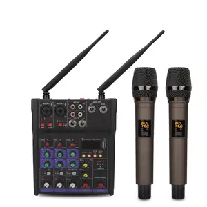 Hot Selling New Style Usb With Card blueteeth Mixer/Home Stage Show Sound Live Video Streaming Audio Mixer