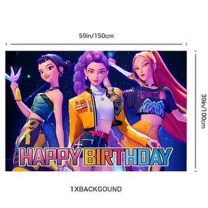 KPOP bandiera della festa di compleanno della caccia alle <span class=keywords><strong>streghe</strong></span> oggetti decorativi sfondo pendente di stoffa e bandiera - Product Image 2