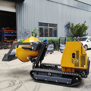 China mini misturador de concreto portátil rastreador 300L micro trilha pequena betoneira e bombas para venda - Product Image 6