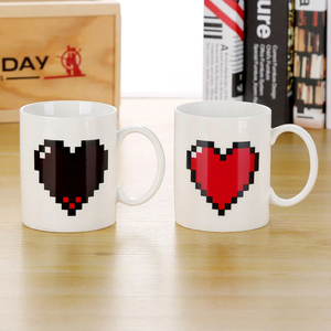 Tazza in Ceramica a Forma di Cuore che Cambia Colore, Sensibile alla Temperatura, per Caffè, Tè, <span class=keywords><strong>Latte</strong></span>, Design Cartoon, Regalo per San Valentino - Product Image 6
