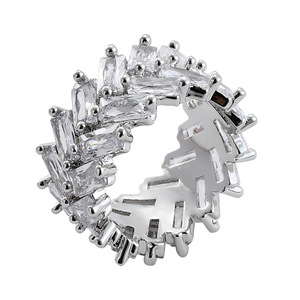 Anillo Rectangular de Zirconia Personalizado para Hombre, Anillo Simple con Forma de Rombo - Product Image 4