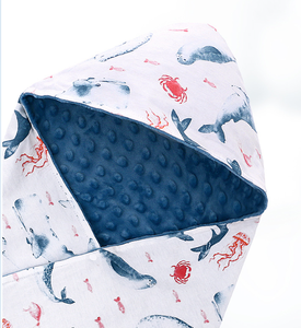 Couvertures de siège de voiture pour bébés Housses d'hiver 100% coton Minky Baby Swaddle Blanket avec chapeau pour nouveau-né Poussette Housses de siège - Product Image 5