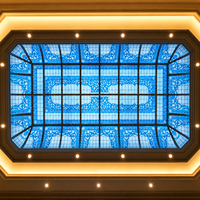 Dôme en verre teinté sur mesure, panneaux de vitraux décoratifs pour plafond de cathédrale, art vitralement décoratif pour église, hôtel, villa moderne