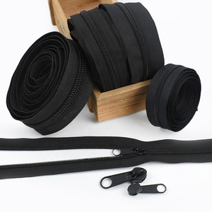 Meetee Ky378 + Za209 Tự Làm Handmade May Phụ Kiện Chất Lượng Cao Màu Đen Nylon Dây Kéo Băng Với Dây Kéo Thanh Trượt - Product Image 6