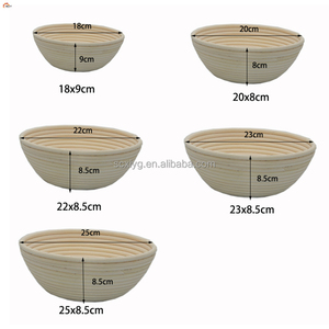XR vendita all'ingrosso 7/8/9/10 pollici rotondo naturale della canna Indonesia di fermentazione Rattan pane Banneton cesto di prova con fodera di stoffa - Product Image 2