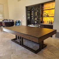 Table de billard élégante en bois massif 9 pieds, table de billard en ardoise, luxe personnalisable pour bar sportif, salle de jeux, villa