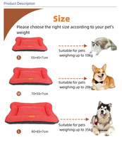 Canapé-lit pour chien en mousse et éponge pliable, écologique, luxueux, lavable, avec housse amovible, fond antidérapant, lit pour chat et chien en peluche