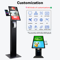 Kiosque de paiement à écran tactile de 15,6 pouces, panneau de menu, kiosque en libre-service, imprimante de tickets et de chèques, distributeur automatique de nourriture et de boissons