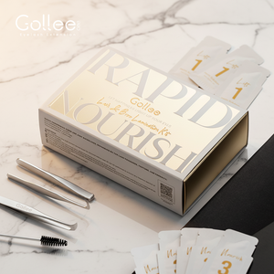 Kit de rehaussement des <span class=keywords><strong>cils</strong></span> et des sourcils Gollee DIY avec baume nourrissant infusé à la kératine, design compact et portable pour une utilisation à domicile - Product Image 1