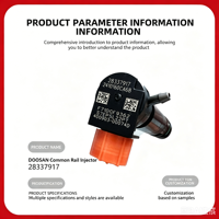 Inyector de Combustible Common Rail 28337917 400903-00074D para Motor Diésel D18 D24