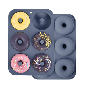6-Cup DIY Donut Silicone khuôn chống dính lò vi sóng tương thích bánh nướng công cụ thân thiện với môi dễ dàng phát hành Nhà Bếp - Product Image 3