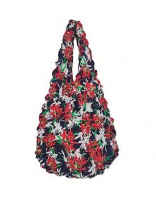 กระเป๋าแฟชั่นแบบยืดได้ กระเป๋าบับเบิ้ลกันรอยยับอเนกประสงค์ ความจุขนาดใหญ่ กระเป๋าช้อปปิ้งแบบยืดหยุ่น - Product Image 4