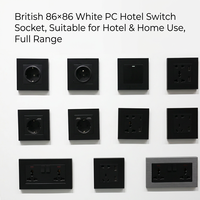 Enchufe de Pared Schuko Europeo con Puertos USB-C y USB-A, Panel de PC Ignífugo, 16A 250V, Estándar Europeo Industrial