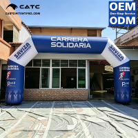 Arche gonflable CATC OEM ODM avec souffleur intégré |   Arche d'événement personnalisée avec logo de sponsor |   Arche de fin de course de marathon caritative