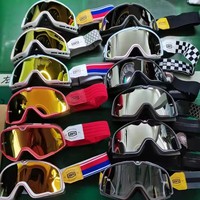 Nouvelles Lunettes de Moto Rétro Tout-Terrain Anti-Vent avec Cadre en TPU Compatible Myopie