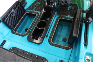 Kayak/canoë à pédales Viking, nouveau design, 9,5 pieds, en HDPE modulaire, pour 1 personne, avec ailerons de propulsion, détachable et pliable, avec moteur. - Product Image 6