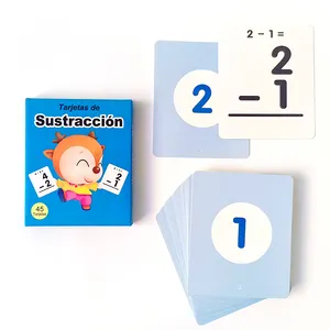 spain early education toys for babies subtraction learning cognitive cards number training flash card montessori customized toys