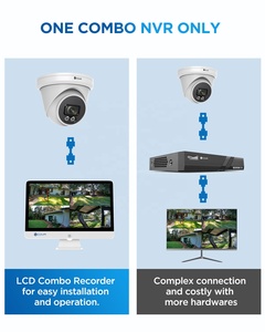 Sistema di Videosorveglianza 4COVR 5Mp 8 Canali PoE NVR con Monitor LCD 15.6" <span class=keywords><strong>Tutto</strong></span> <span class=keywords><strong>in</strong></span> Uno, Telecamera IP AI SMD, Sirena, Visione a Colori per Sorveglianza Domestica - Product Image 4