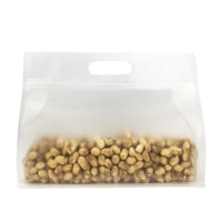 Sachet Doypack refermable en Mylar avec fermeture zip et poignée, transparent, pour emballage alimentaire, bonbons et fruits secs