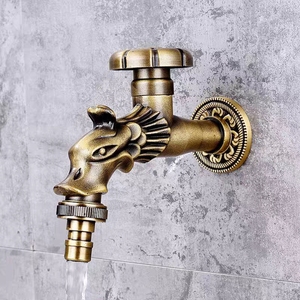 Grifo de Bronce Antiguo con Forma de Animal para Jardín, Grifo Exterior para Lavadora, Modelo 82040F, Grifo de Bronce Antiguo con Forma de Dragón - Product Image 3