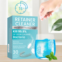Comprimés Nettoyants pour Prothèses Dentaires Écologiques, Sans Produits Chimiques Agressifs, Saveur Menthe, Format Voyage, Soins Bucco-Dentaires Portables