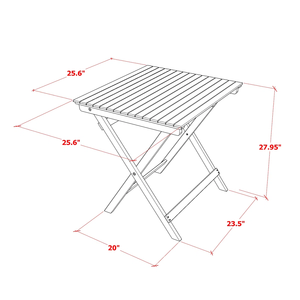 Set Bistrot Pieghevole in Legno di Acacia, 3 Pezzi, Tavolo e Sedie <span class=keywords><strong>da</strong></span> Esterno per <span class=keywords><strong>Balcone</strong></span>, Giardino, Portico, Salvaspazio, Resistente alle Intemperie - Product Image 6