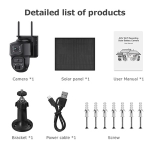 6MP ngoài trời aov + PIR năng lượng mặt trời Máy ảnh 4G Sim Thẻ 2in1 phát hiện chuyển động PTZ tự động theo dõi wifi an ninh máy ảnh CCTV IP Camera 4K - Product Image 6