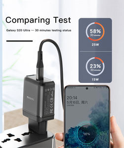 YC29 EU YESIDO nero Max 25W 20W PD type-C USB C per <span class=keywords><strong>Samsung</strong></span> per iPhone caricatore <span class=keywords><strong>a</strong></span> muro - Product Image 4