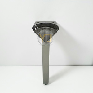 Pied de meuble en alliage d'aluminium noir, en forme d'éventail, robuste, design industriel, pour le support des meubles de salon - Product Image 1