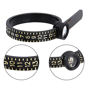 गर्म बिक्री कस्टम लोगो प्लास्टिक रिंग सिज़र मैग्निफायर ज्वेलर के गेज मापने के लिए हमारे/eu/uk उपकरण - Product Image 1