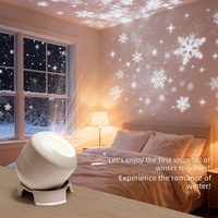 Veilleuse LED rotative de Noël à projection d'anime avec minuterie, réglage de la luminosité, batterie au lithium intégrée, alimentation USB