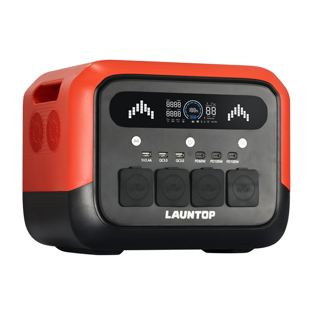 Expandable 1800W Portable Power Station Red 1024Wh LiFePO4 Support B1000 B2000 Extra Battery for Home Energy Storage