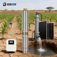 Pompe submersible solaire professionnelle pour puits profond, DC 400W 3HP haute pression pour l'irrigation agricole