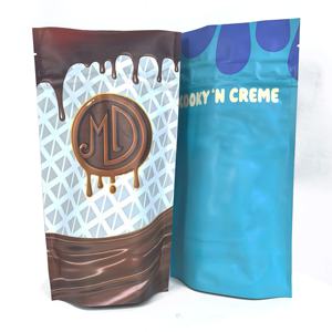 Sites commerciaux Pochette debout holographique internationale Chips Bonbons Cookie Sacs <span class=keywords><strong>Emballage</strong></span> Refermable Zipper Snack Mylar Sac - Product Image 2