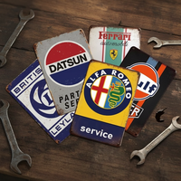 INEED Vente en gros de plaques métalliques rétro pour voitures, motos, garage, enseignes décoratives, plaques personnalisées vintage peintes, imprimées UV