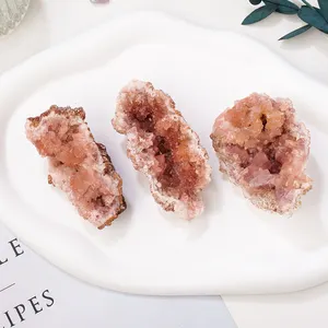 Wholesale natural crystal geode Argentina red crystal geode rose quartz geode