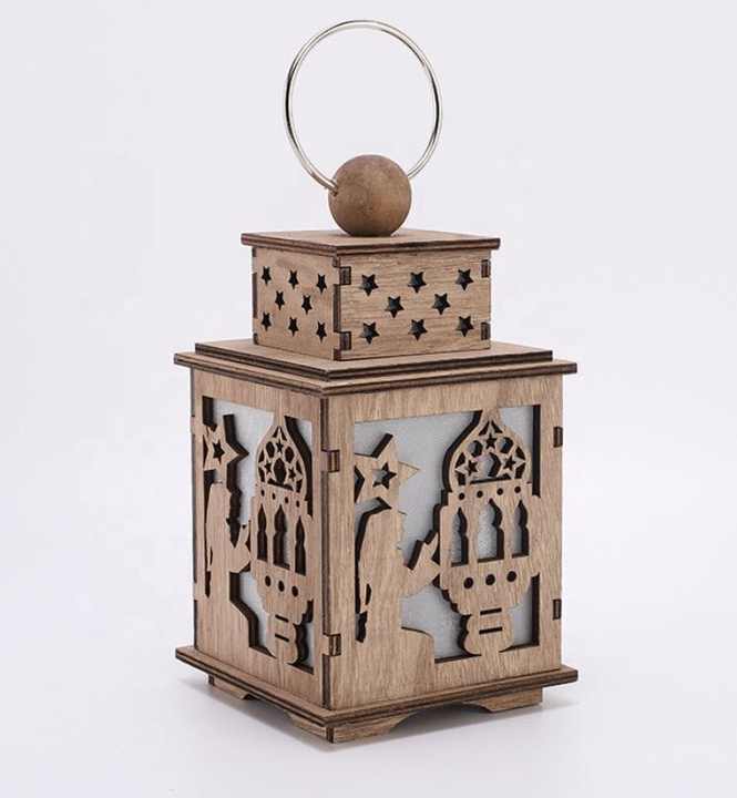 DIY木製ラマダン宮殿イードムバラク風ランプ工芸品アラビアンランタン  