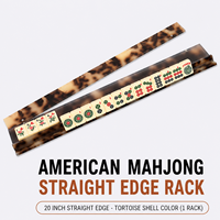 Safari Luxe Leopard Print Acrylic American Mahjong Racks 4-Piece Set with Custom OEM Gift Packaging