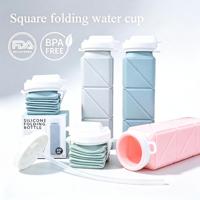 Bouteille d'eau pliable en silicone multi-sections avec poignée pour l'escalade