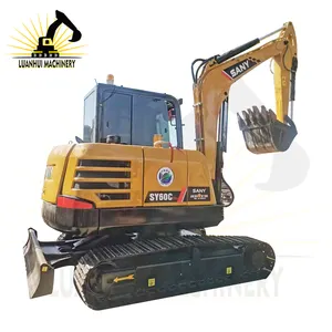 Sany sy60 tương đối rẻ tiền của Trung Quốc là một máy xúc đào nhỏ đã qua sử dụng