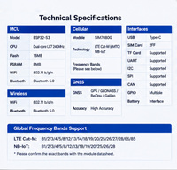 Carte de développement partiellement équipée T-SIM7080G-S3 ESP32-S3 prenant en charge Cat-M, NB-IoT, Wi-Fi pour RTOS 5.0