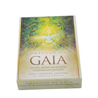 Baraja de cartas de oráculo personalizada OEM con hoja de plata de libro e hilo dorado Tarot impreso en papel Premium