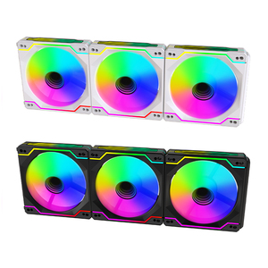 새로운 게임 PC 팬 <span class=keywords><strong>CPU</strong></span> 쿨러 컴퓨터 케이스 ARGB 팬 120mm 냉각 마더 보드 동기화 맞춤형 로고 도매 소매 업체 PC 데스크탑 - Product Image 3