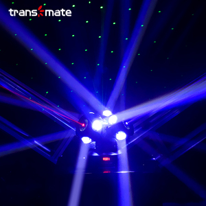 Nuevas luces láser RG 12x10W RGBW 4 en 1 LED haz de luz con cabezal móvil DMX512 rotación infinita tres brazos cabezas móviles para fiesta de DJ - Product Image 6