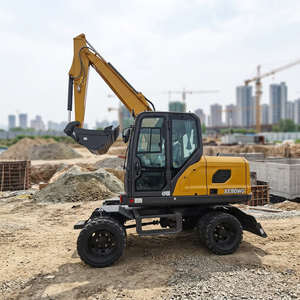 Excavatrice hydraulique sur roues XE80WG à grande vitesse, 8 tonnes, godet de 0,33 m³, 48 kW, pour travaux municipaux - Product Image 1