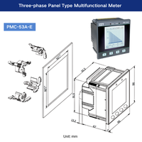 Medidor de potencia Ethernet BACnet Medidor de panel LCD trifásico multifunción con monitoreo remoto de servidor Web Modbus TCP