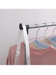 Factory Double Pole Clothes Display <b>Rack</b> Floor Standing Clothes Hanger Metal Clothes Drying <b>Rack</b> With Adjustable Height - Product Image 2